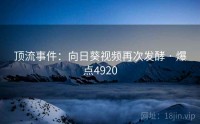 顶流事件：向日葵视频再次发酵 · 爆点4920